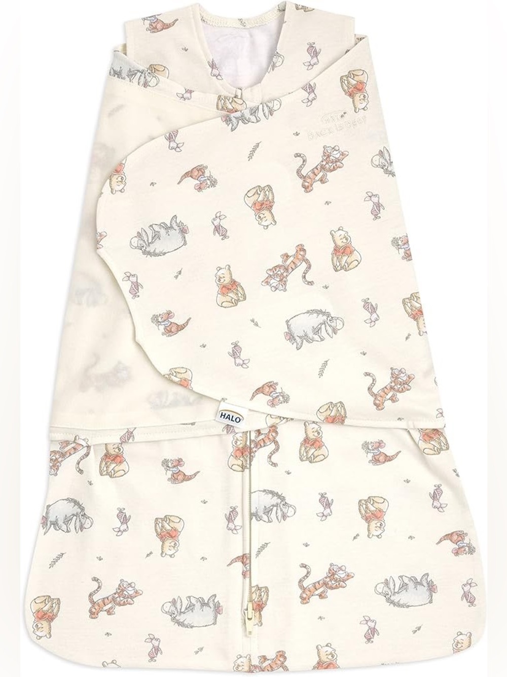 HALO® Cream Winnie the Pooh & Friends Swaddle Sleep Sack for Kids - Small (3-6M)